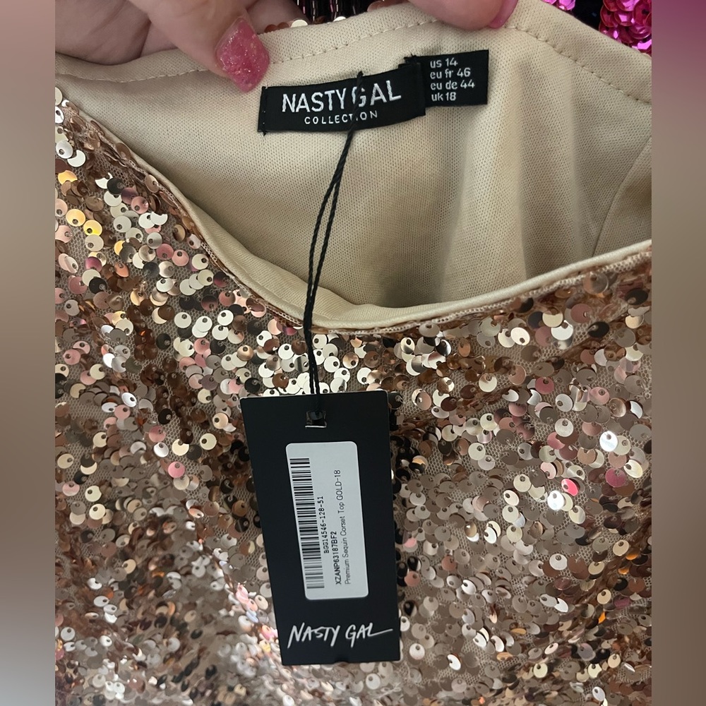 Gold crop top from nasty gal
